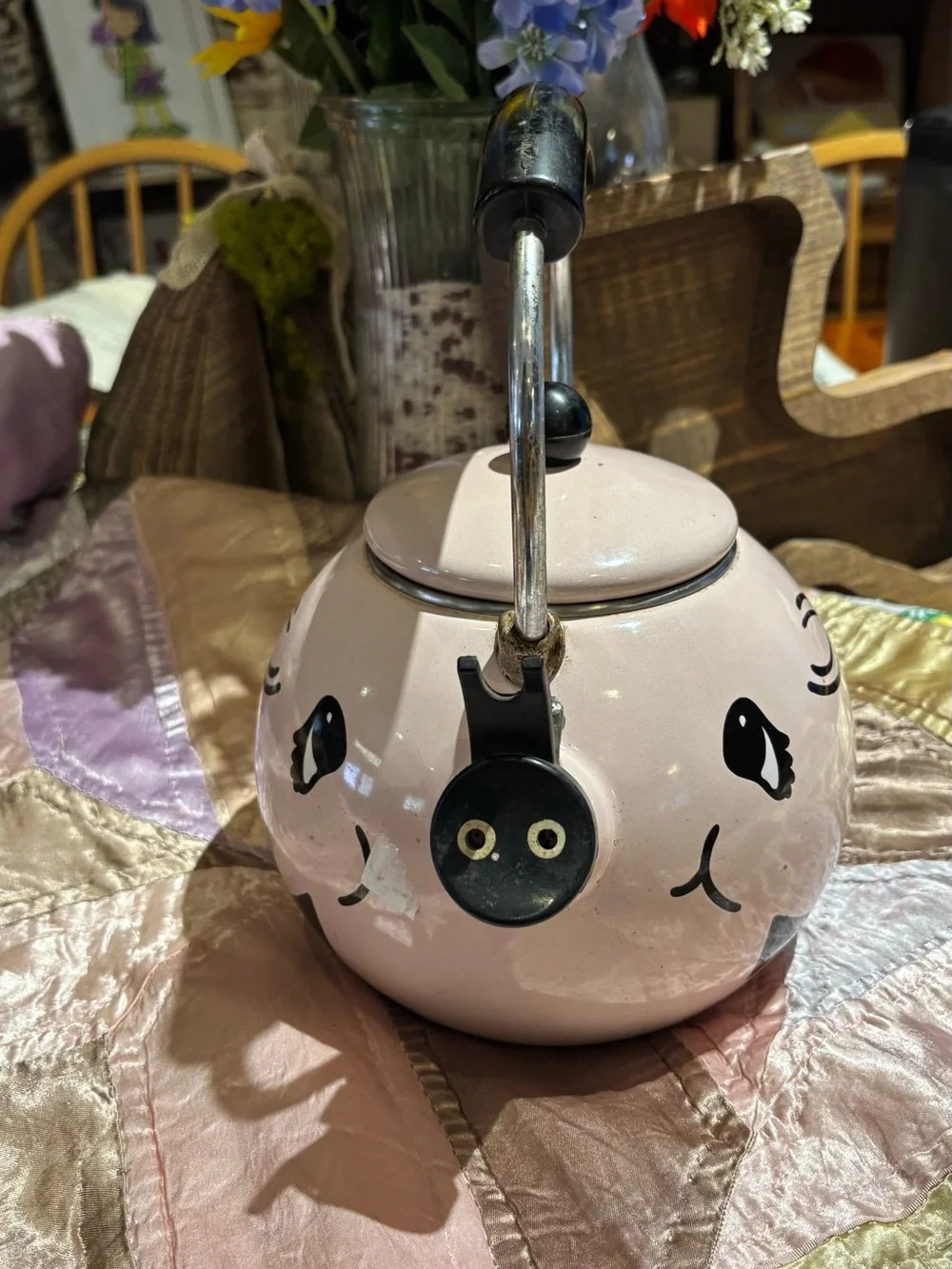 Vintage M. Kamenstein Pig Whistling Tea Kettle (with tail!!)